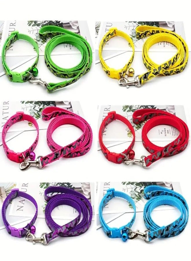 KittuPet طوق ومقود قابل للتعديل من النايلون للحيوانات الأليفة من Kittupet، مناسب للقطط والجراء. قد يختلف اللون. مقاس 10 مم. - Image 1